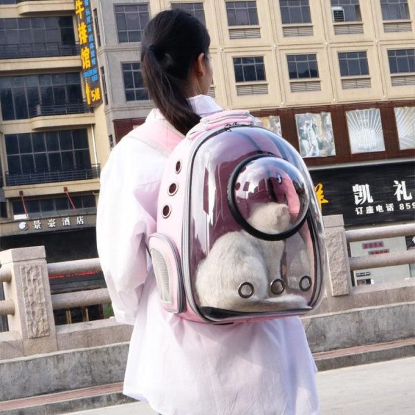 Astronaut Bubble Transparent Travel Backpack Cat Carrier - Image 4