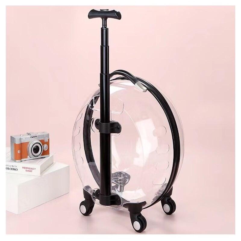 Bubble Trolley Transparent Case Traveling Handbag Carrier - Image 4
