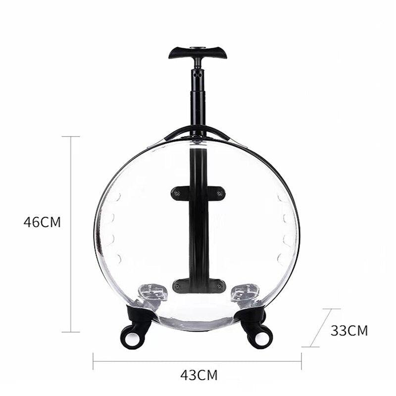 Bubble Trolley Transparent Case Traveling Handbag Carrier - Image 6
