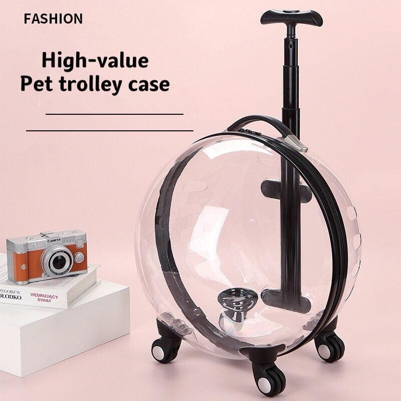 Bubble Trolley Transparent Case Traveling Handbag Carrier - Image 3