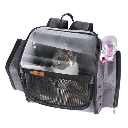 Foldable Transparent Breathable Traveling Cat Carrier With Water Supply - Image 2