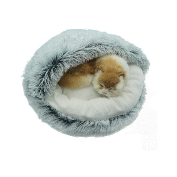 Winter 2 in 1 Cat Bed Round Warm Pet House - Image 8