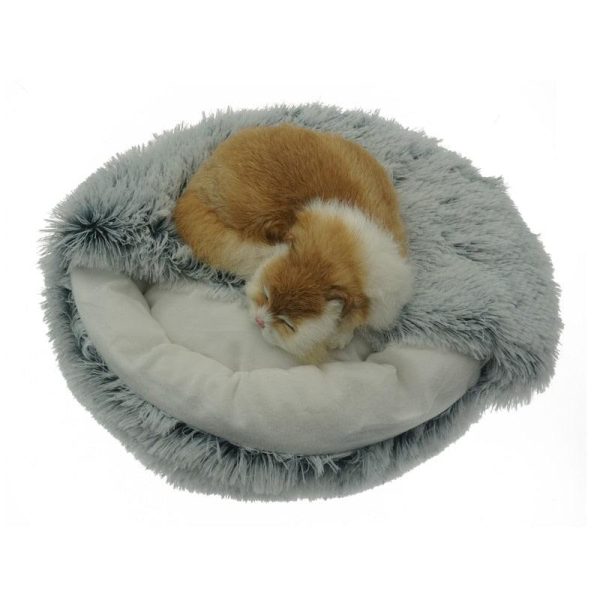 Winter 2 in 1 Cat Bed Round Warm Pet House - Image 7