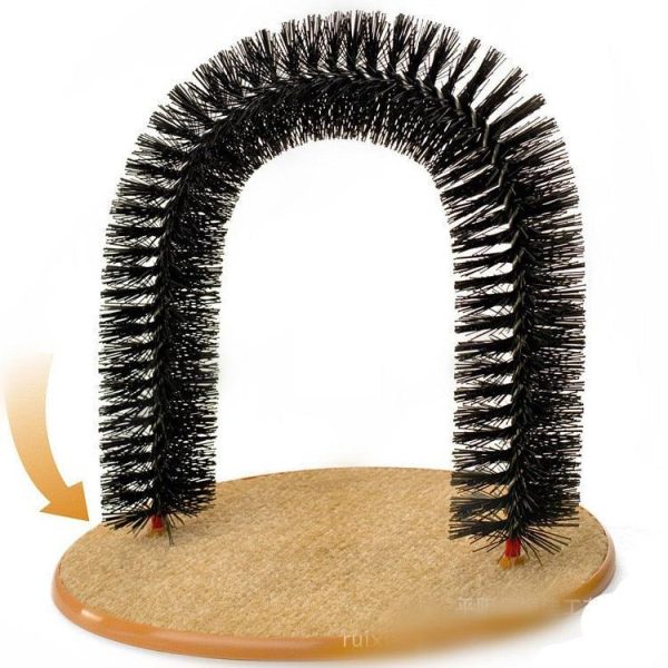 Cat Self Groomer Arch Round Fleece Base Toy - Image 3
