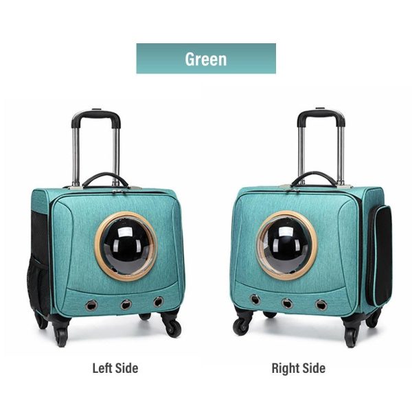Pet Traveling Carrier Trolley Case With Space Capsule - Image 8