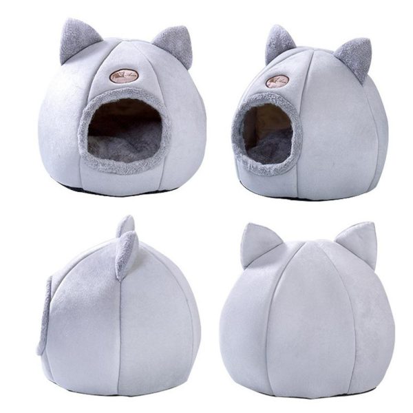 Indoor Cat Bed House With Mattress - Image 5
