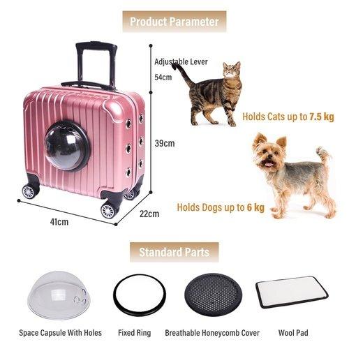 Pet Stroller Carrier Traveling Trolley Case Space Capsule Suitcase - Image 3