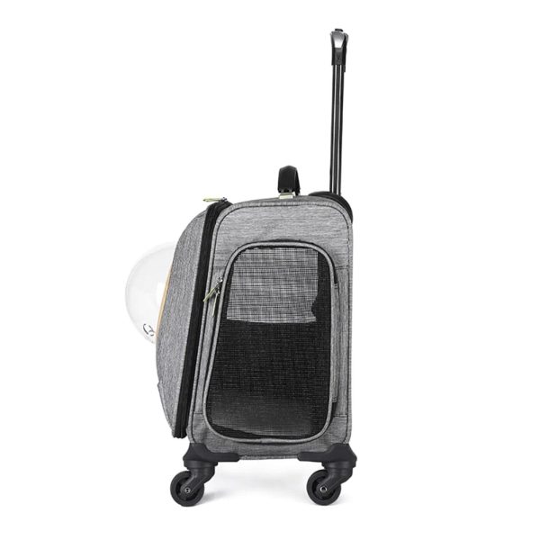 Pet Traveling Carrier Trolley Case With Space Capsule - Image 7