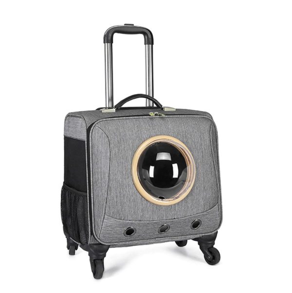 Pet Traveling Carrier Trolley Case With Space Capsule - Image 11