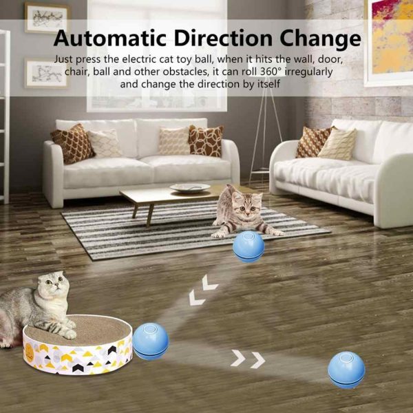 Smart Interactive Cat Toy Colorful LED Ball - Image 2