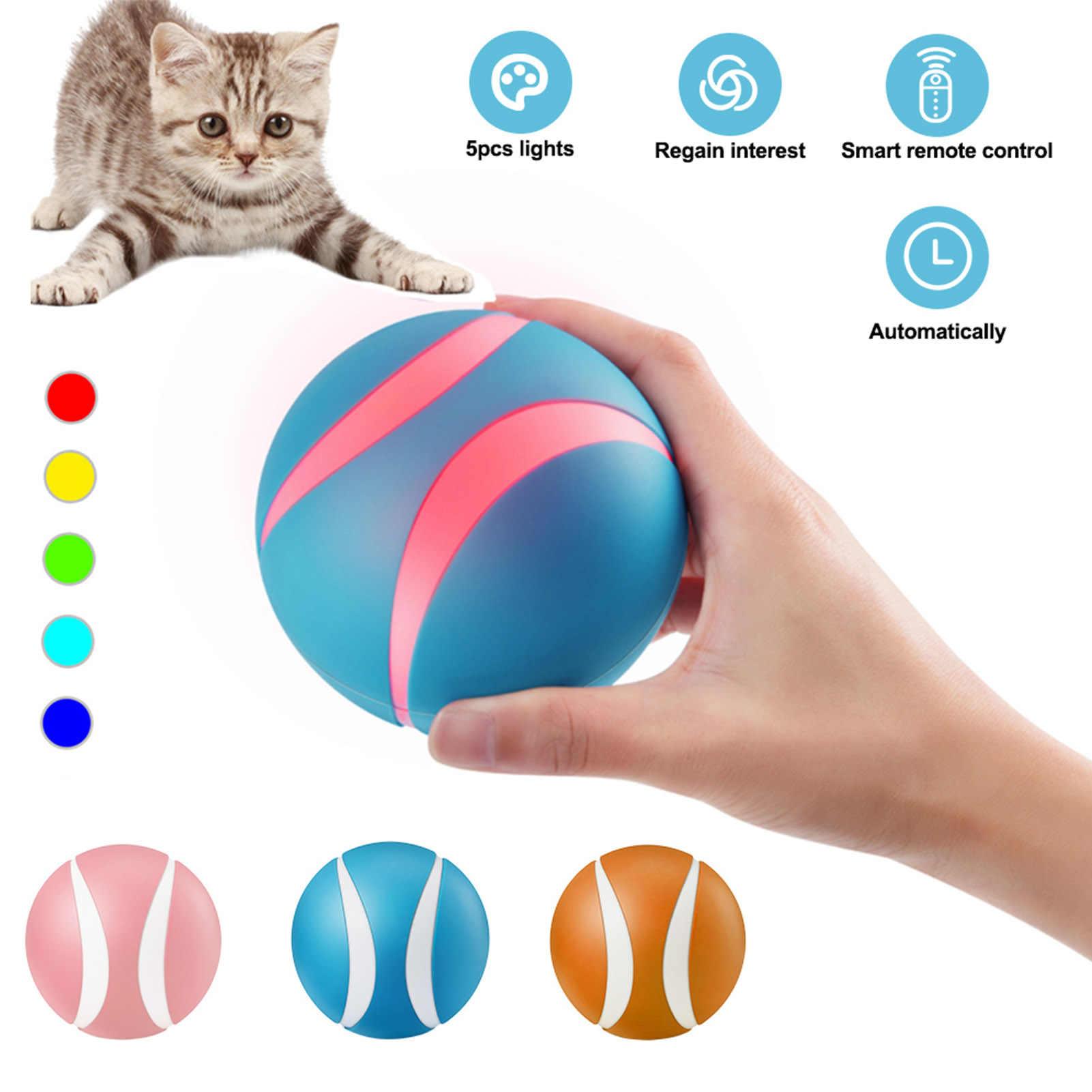 Smart Interactive Cat Toy Colorful LED Ball - Image 3
