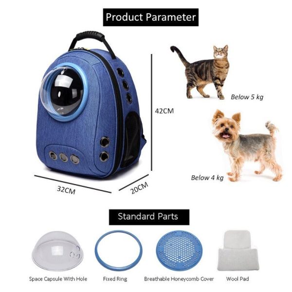 Cats Traveling Backpack Space Capsule Handbag Carrier - Image 5