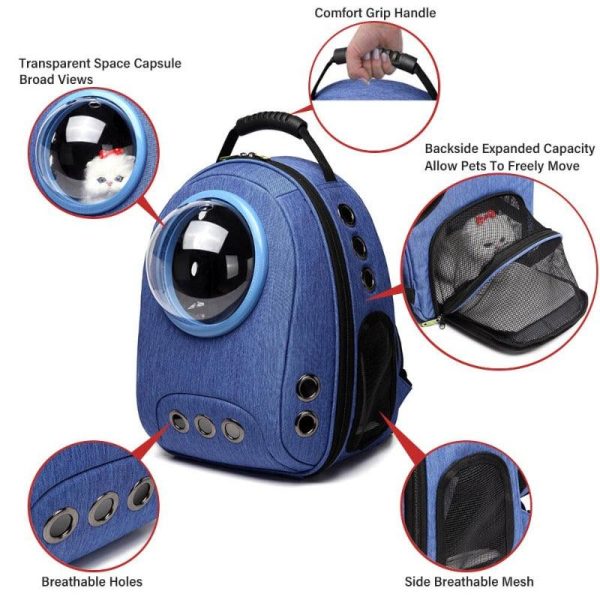Cats Traveling Backpack Space Capsule Handbag Carrier - Image 2