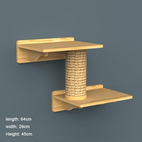 Wall-mounted Cat climbing Frame Cat Tree Solid Wood - Image 12