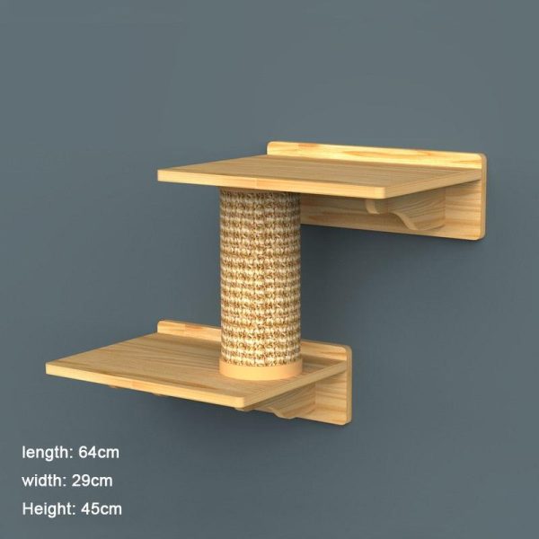 Wall-mounted Cat climbing Frame Cat Tree Solid Wood - Image 5